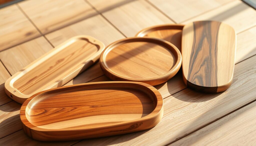 Wood Serving Trays Over Plastic